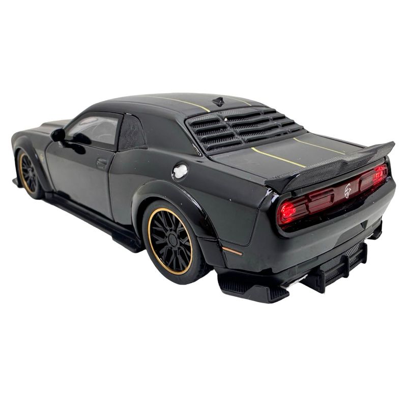 Jucarii, Copii si Bebe - Jucarii si jocuri - Vehicule si jucarii cu telecomanda - Masinute - Macheta Dodge SRT Hellcat negru 1:32 - Replica metal cu lumini, usi si capota functionale - Infinity.ro