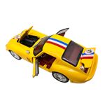 Jucarii, Copii si Bebe - Jucarii si jocuri - Vehicule si jucarii cu telecomanda - Masinute - Macheta clasica de curse Ferrari Dino galben #46, replica metal scara 1:32 cu lumini, sunete si usi deschise - Infinity.ro