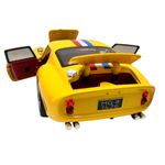 Jucarii, Copii si Bebe - Jucarii si jocuri - Vehicule si jucarii cu telecomanda - Masinute - Macheta clasica de curse Ferrari Dino galben #46, replica metal scara 1:32 cu lumini, sunete si usi deschise - Infinity.ro