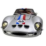 Jucarii, Copii si Bebe - Jucarii si jocuri - Vehicule si jucarii cu telecomanda - Masinute - Macheta clasica de curse Ferrari Dino argintiu #46, replica metal scara 1:32 cu lumini, sunete si usi deschise - Infinity.ro