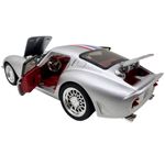 Jucarii, Copii si Bebe - Jucarii si jocuri - Vehicule si jucarii cu telecomanda - Masinute - Macheta clasica de curse Ferrari Dino argintiu #46, replica metal scara 1:32 cu lumini, sunete si usi deschise - Infinity.ro