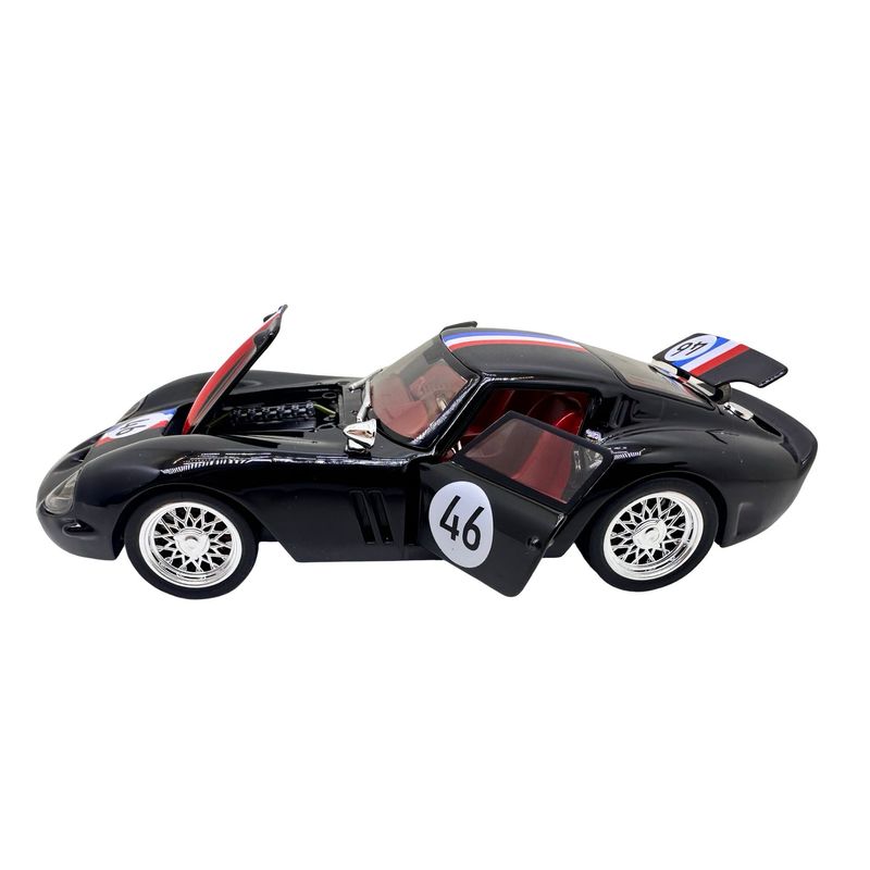 Jucarii, Copii si Bebe - Jucarii si jocuri - Vehicule si jucarii cu telecomanda - Masinute - Macheta clasica de curse Ferrari Dino negru #46, replica metal scara 1:32 cu lumini, sunete si usi deschise - Infinity.ro
