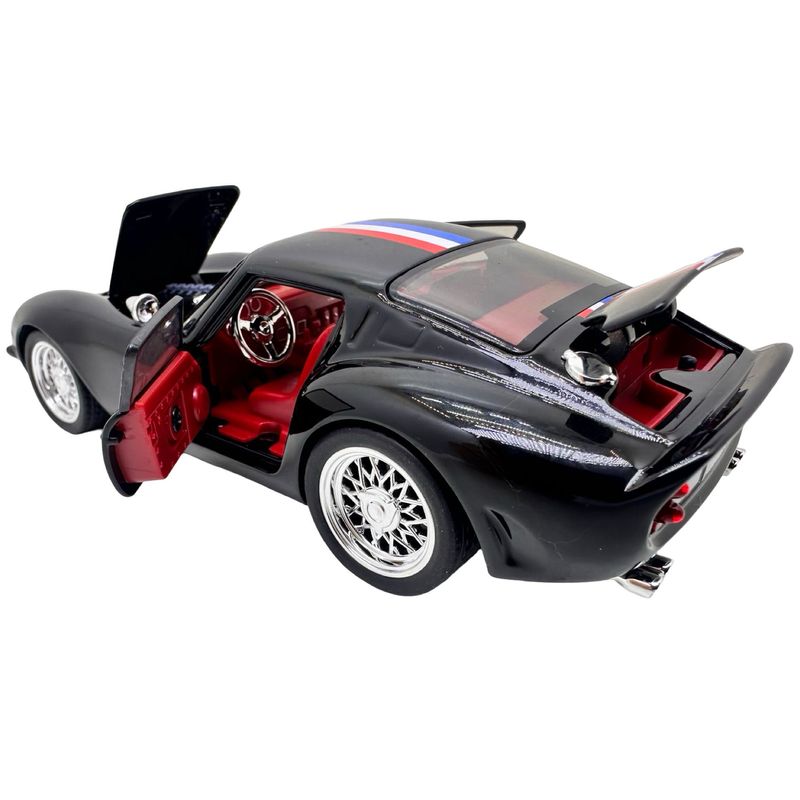 Jucarii, Copii si Bebe - Jucarii si jocuri - Vehicule si jucarii cu telecomanda - Masinute - Macheta clasica de curse Ferrari Dino negru #46, replica metal scara 1:32 cu lumini, sunete si usi deschise - Infinity.ro