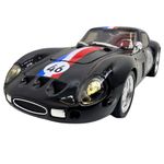 Jucarii, Copii si Bebe - Jucarii si jocuri - Vehicule si jucarii cu telecomanda - Masinute - Macheta clasica de curse Ferrari Dino negru #46, replica metal scara 1:32 cu lumini, sunete si usi deschise - Infinity.ro