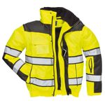 Casa si Gradina - Constructii - Echipamente de lucru - Imbracaminte protectia muncii - Jacheta Bomber de protectie cu gluga, HiVis Portwest - C466 XXL Negru si portocaliu - Infinity.ro
