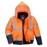 Casa si Gradina - Constructii - Echipamente de lucru - Imbracaminte protectia muncii - Jacheta Bomber de protectie HiVis Two Tone Portwest-S266 S Portocaliu - Infinity.ro