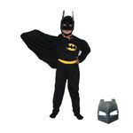Jucarii, Copii si Bebe - Jucarii si jocuri - Jucarii de rol - Masti si costume copii - Costum Batman cu muschi si masca LED, carnaval, 7-9 ani, 120-130 cm - Infinity.ro