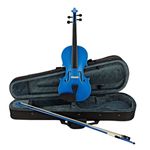 TV, Audio-Video si Foto - Instrumente muzicale - Instrumente clasice - Set vioara clasica si arcus 1/8 suplimentar, DEPOX®, marime 4/4, lemn, albastra, toc din material - Infinity.ro