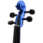 TV, Audio-Video si Foto - Instrumente muzicale - Instrumente clasice - Set vioara clasica si arcus 1/8 suplimentar, DEPOX®, marime 4/4, lemn, albastra, toc din material - Infinity.ro