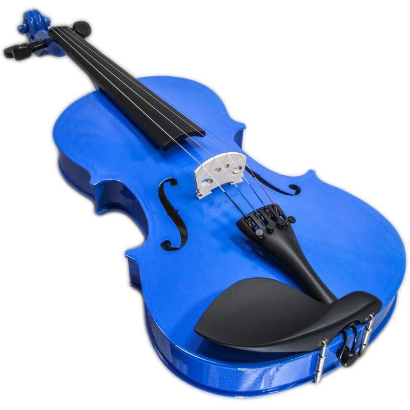 TV, Audio-Video si Foto - Instrumente muzicale - Instrumente clasice - Set vioara clasica si arcus 1/8 suplimentar, DEPOX®, marime 4/4, lemn, albastra, toc din material - Infinity.ro