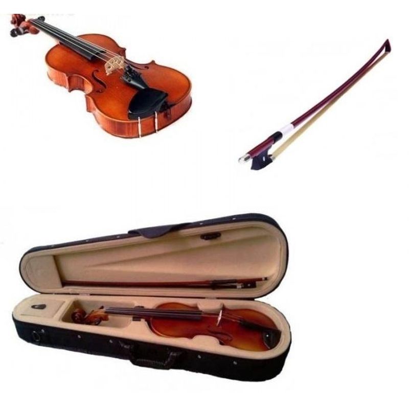 TV, Audio-Video si Foto - Instrumente muzicale - Instrumente clasice - Vioara clasica din lemn 1/2 si arcus 1/8 suplimentar, DEPOX®,  toc inclus - Infinity.ro