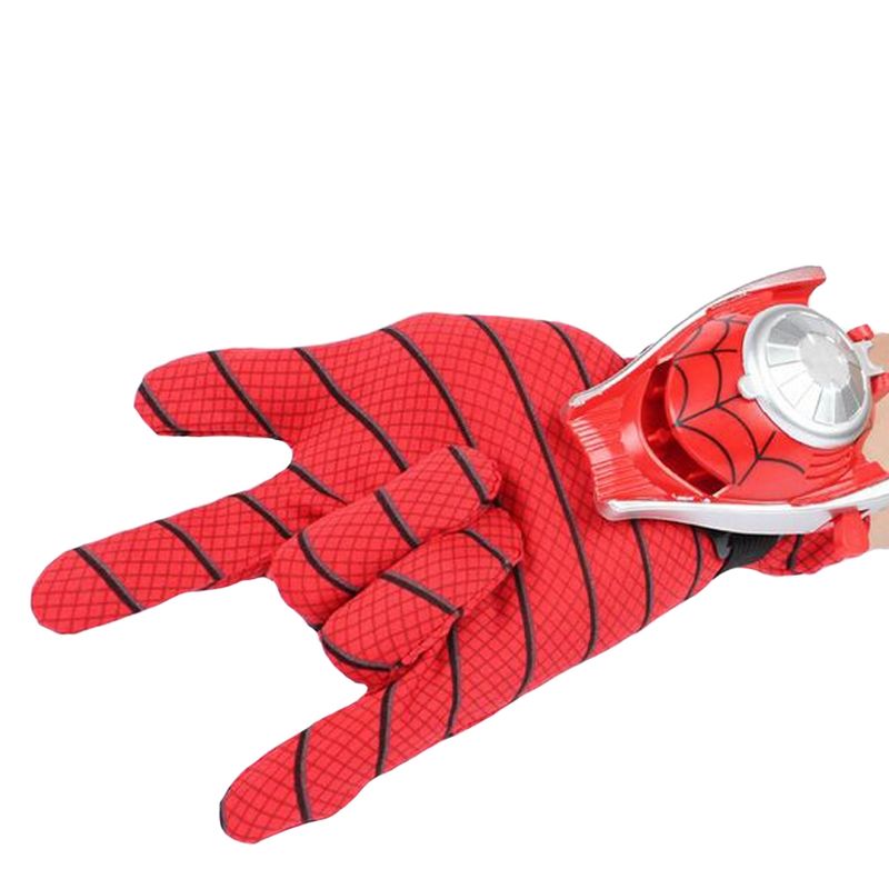 Jucarii, Copii si Bebe - Jucarii si jocuri - Jucarii de rol - Arme de jucarie - Manusa Spiderman cu lansator de discuri pentru copii, DEPOX®, rosu - Infinity.ro