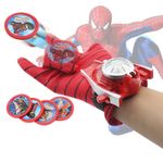 Jucarii, Copii si Bebe - Jucarii si jocuri - Jucarii de rol - Arme de jucarie - Manusa Spiderman cu lansator de discuri pentru copii, DEPOX®, rosu - Infinity.ro