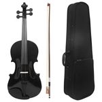 TV, Audio-Video si Foto - Instrumente muzicale - Instrumente clasice - Set vioara clasica din lemn pentru copii 1/8, doua seturi corzi si arcus 1/8, DEPOX®, 43 cm, finisaj lucios negru - Infinity.ro