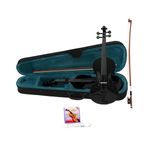 TV, Audio-Video si Foto - Instrumente muzicale - Instrumente clasice - Set vioara clasica din lemn pentru copii 1/8, set corzi si arcus 1/8, DEPOX®, 43 cm, finisaj lucios negru - Infinity.ro