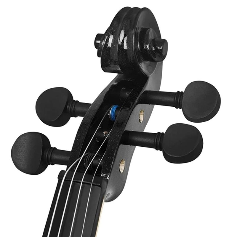 TV, Audio-Video si Foto - Instrumente muzicale - Instrumente clasice - Vioara clasica din lemn pentru copii 1/8, DEPOX®, 43 cm, finisaj lucios negru - Infinity.ro
