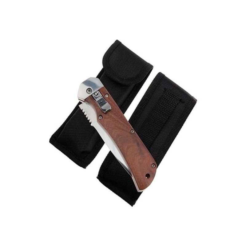 Sport si Outdoor - Camping - Cutite, bricege si accesorii - Cutite si bricege - Cutit automat cu arc, otel inoxidabil, 21 cm, maro - Infinity.ro