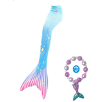 Jucarii, Copii si Bebe - Jucarii si jocuri - Jucarii de rol - Masti si costume copii - Coada de Sirena THK®, Stele de Mare/Albastru cristal cu bratara HandMade by Alessia Ioana - 150 cm - 11+ ani - Infinity.ro