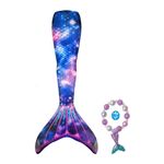 Jucarii, Copii si Bebe - Jucarii si jocuri - Jucarii de rol - Masti si costume copii - Coada de Sirena THK®, Alb fildes, Mov cu bratara HandMade by Alessia Ioana - 140 cm - 9-10 ani - Infinity.ro