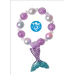 Jucarii, Copii si Bebe - Jucarii si jocuri - Jucarii de rol - Masti si costume copii - Coada de Sirena THK®, Alb fildes, Mov cu bratara HandMade by Alessia Ioana - 140 cm - 9-10 ani - Infinity.ro