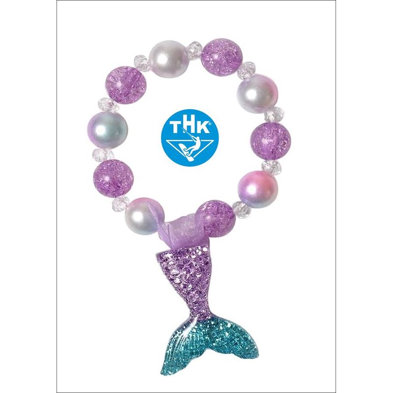 Jucarii, Copii si Bebe - Jucarii si jocuri - Jucarii de rol - Masti si costume copii - Coada de Sirena THK®, Alb fildes, Mov cu bratara HandMade by Alessia Ioana - 140 cm - 9-10 ani - Infinity.ro
