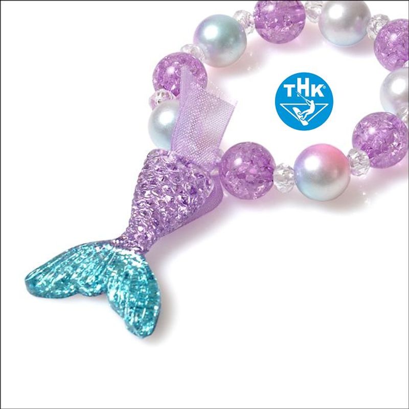 Jucarii, Copii si Bebe - Jucarii si jocuri - Jucarii de rol - Masti si costume copii - Coada de Sirena THK®, Alb fildes, Mov cu bratara HandMade by Alessia Ioana - 140 cm - 9-10 ani - Infinity.ro