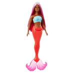 Jucarii, Copii si Bebe - Jucarii si jocuri - Papusi si accesorii - Papusi - Jucarie interactiva THK®, Papusa Barbie Sirena, 32 cm, Rosu - Infinity.ro