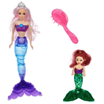 Jucarii, Copii si Bebe - Jucarii si jocuri - Papusi si accesorii - Papusi - Jucarie interactiva THK®, Papusa Bettty Sirena cu Coada ce isi Schimba Culoarea Accesorii & Sirena Mica - Infinity.ro