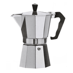 Casa si Gradina - Bucatarie si vesela - Vase pentru gatit - Espressoare pentru aragaz - Espressor THK® pentru 6 cesti de cafea, Camping, Butelie, Aragaz, Aluminiu, 17cm, Argintiu, Negru - Infinity.ro