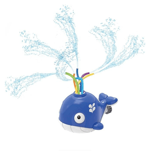 Jucarie de Gradina Balena THK® care Stropeste in forma Arteziana, conectatat la furtunul cu apa, Albastra, Alba