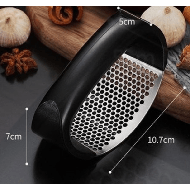 Casa si Gradina - Bucatarie si vesela - Ustensile bucatarie - Prese si storcatoare manuale - Presa Metalica Manuala cu Maner pentru pisat Usturoi, 10.7x5x7cm, THK® - Infinity.ro