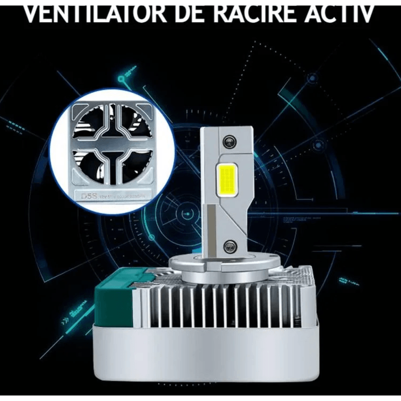Auto si Moto - Electrice auto - Iluminare si semnalizare - Becuri auto - Set 2 becuri D5S led far auto xenon led 21000lm ORANGE - Infinity.ro