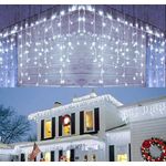Casa si Gradina - Corpuri si surse de iluminat - Iluminat exterior - Instalatii luminoase exterior - Instalatie 20 metri ALB RECE 500 LED tip turturi franjuri - Infinity.ro