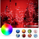 Casa si Gradina - Corpuri si surse de iluminat - Iluminat exterior - Instalatii luminoase exterior - Instalatie decorativa RGB Cu Control Bluetooth Prin Aplicatie 5 metri Luminozitate Reglabila USB Multicolor - Infinity.ro