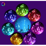 Casa si Gradina - Corpuri si surse de iluminat - Iluminat exterior - Instalatii luminoase exterior - Instalatie decorativa RGB Cu Control Bluetooth Prin Aplicatie 5 metri Luminozitate Reglabila USB Multicolor - Infinity.ro