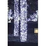 Casa si Gradina - Corpuri si surse de iluminat - Iluminat exterior - Instalatii luminoase exterior - Instalatie solara 1000 LED de 100 metri cu telecomanda pentru exterior ALB RECE HS - Infinity.ro