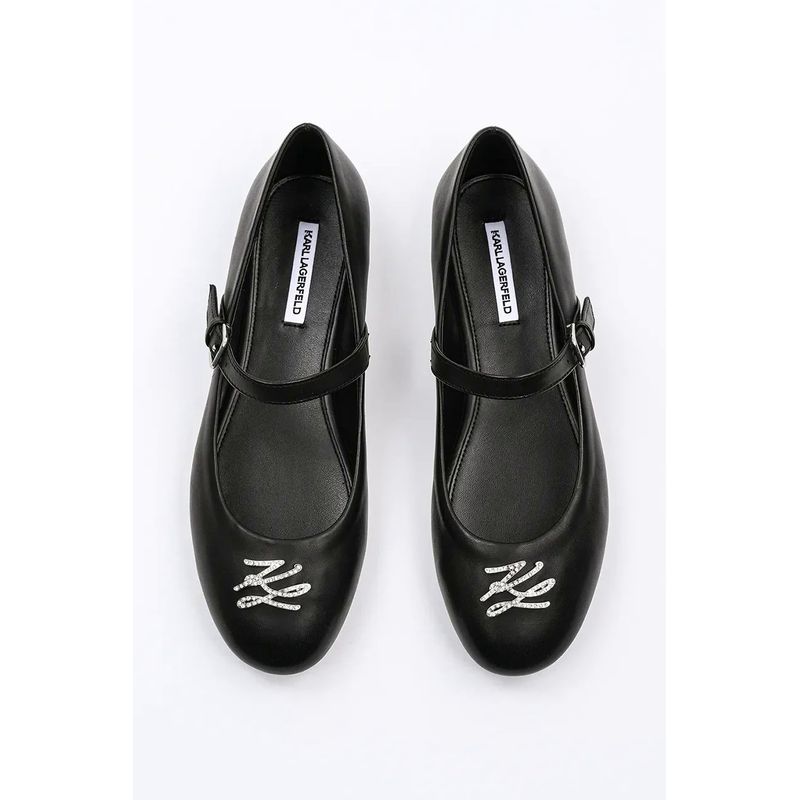 Fashion, accesorii si bijuterii - Femei - Incaltaminte femei - Balerini femei - Balerini dama Karl Lagerfeld Karo KL40121S Negru 38 EU - Infinity.ro