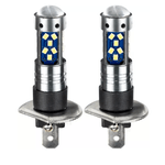 Auto si Moto - Electrice auto - Iluminare si semnalizare - Becuri auto - Set 2 becuri auto LED H1 cu lupa 60W 27 SMD 12V 6000K 7000lm - Infinity.ro