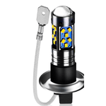 Auto si Moto - Electrice auto - Iluminare si semnalizare - Becuri auto - Set 2 becuri auto LED H1 cu lupa 60W 27 SMD 12V 6000K 7000lm - Infinity.ro