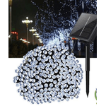 Casa si Gradina - Corpuri si surse de iluminat - Iluminat exterior - Instalatii luminoase exterior - Instalatie Solara 10 Metri cu 100 LED liniara ALB RECE HS - Infinity.ro