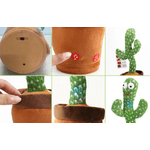 Jucarii, Copii si Bebe - Jucarii si jocuri - Jucarii de plus - CACTUS dansator si vorbitor cu LED-uri Colorate / Jucarie interactiva OF - Infinity.ro