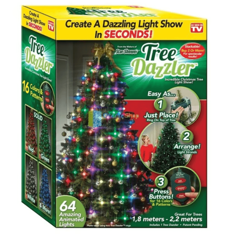 Casa si Gradina - Corpuri si surse de iluminat - Iluminat exterior - Instalatii luminoase exterior - Instalatie pentru brad Tree Dazzler, 48 x LED, telecomanda - Infinity.ro