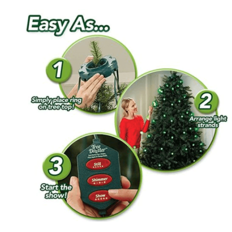 Casa si Gradina - Corpuri si surse de iluminat - Iluminat exterior - Instalatii luminoase exterior - Instalatie pentru brad Tree Dazzler, 48 x LED, telecomanda - Infinity.ro