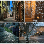 Casa si Gradina - Corpuri si surse de iluminat - Iluminat exterior - Instalatii luminoase exterior - Instalatie de Craciun tip Rola interior sau exterior rezistenta 50m 300LED ALB RECE - Infinity.ro