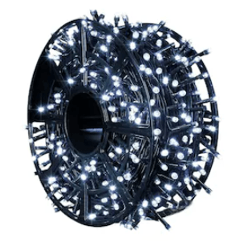 Casa si Gradina - Corpuri si surse de iluminat - Iluminat exterior - Instalatii luminoase exterior - Instalatie de Craciun tip Rola interior sau exterior rezistenta 50m 300LED ALB RECE - Infinity.ro