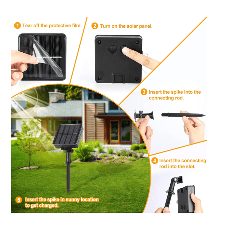 Casa si Gradina - Corpuri si surse de iluminat - Iluminat exterior - Instalatii luminoase exterior - Instalatie solara 30 metri cu 300 LED fir CUPRU telecomanda ALB CALD 1500 21 - Infinity.ro