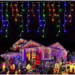Casa si Gradina - Corpuri si surse de iluminat - Iluminat exterior - Instalatii luminoase exterior - Instalatie de Craciun 1500 17 tip FRANJURI de 12 metri 320 LED MULTICOLOR - Infinity.ro