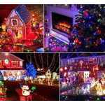 Casa si Gradina - Corpuri si surse de iluminat - Iluminat exterior - Instalatii luminoase exterior - Instalatie de Craciun 1500 17 tip FRANJURI de 12 metri 320 LED MULTICOLOR - Infinity.ro