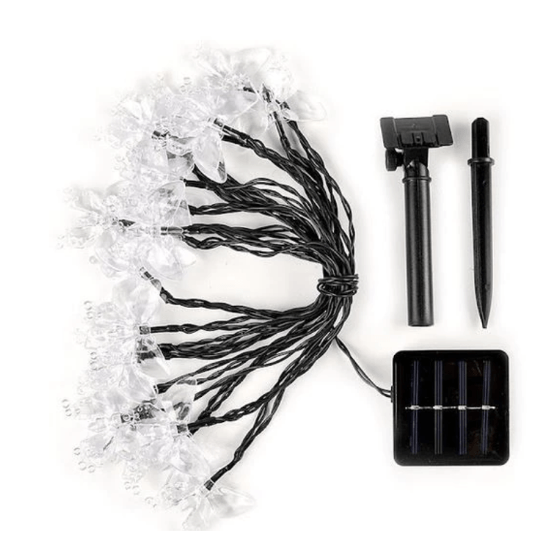 Casa si Gradina - Corpuri si surse de iluminat - Iluminat exterior - Instalatii luminoase exterior - Instalatie 1500-11 Solara 50 LED - FLUTURI Crystal, MULTICOLOR 5m RGB - Infinity.ro