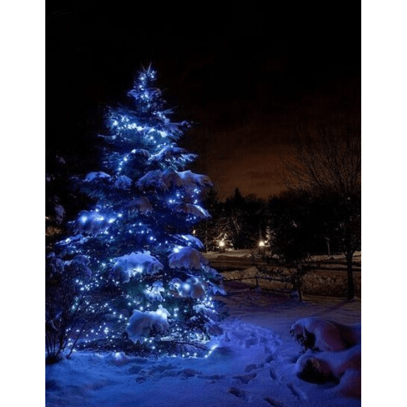 Casa si Gradina - Corpuri si surse de iluminat - Iluminat exterior - Instalatii luminoase exterior - Instalatie solara decorativa 450  LED lungime 45 metri 1500 12 ALB RECE - Infinity.ro